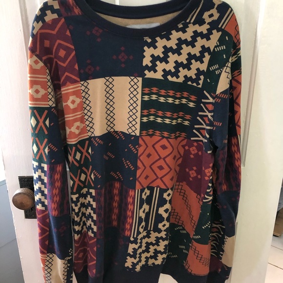 Urban Outfitters Other - Urban Outfitters men’s patchwork sweatshirt!Size L